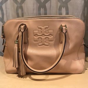 Tory Burch Thea Patent Leather triple Zip Satchel